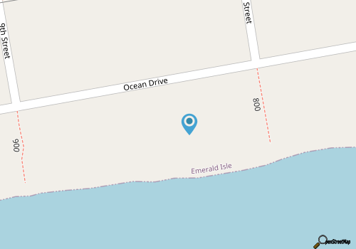 Captain's Quarters East, Oceanfront Duplex in Emerald Isle, NC! map location
