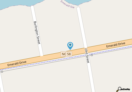 Beautiful Emerald Isle Oceanfront 5 Bedroom Duplex: 'Changes in Latitudes' map location