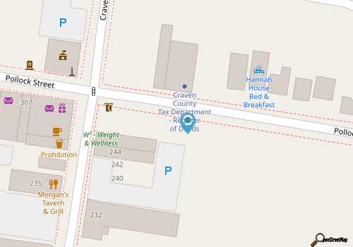 New Bern Visitors Center map location