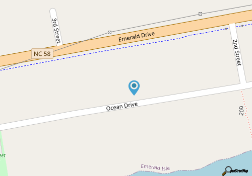 Adjust Your Focus, Almost Oceanfront Duplex in Emerald Isle, NC! map location