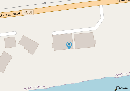 Coral Shores #22, Oceanfront Condo in Pine Knoll Shores, NC! map location