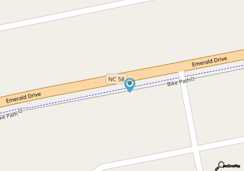 Emerald Isle,  Family vacation home, walk to beach and sound with in ground pool map location
