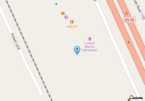 Custom Marine Fabrication and Sports map location