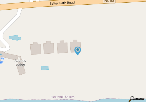 3rd floor oceanfront condo with balcony, washer/dryer, WiFi & shared pool map location