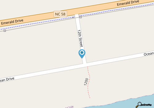 Carolina Escape, Oceanfront Duplex in Emerald Isle, NC! map location