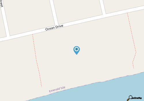 4 BR Oceanfront Carolina Clipper East has Updated Kitchen with OF Views map location