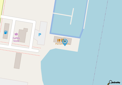 Persimmons Waterfront Restaurant map location