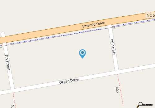 Pet Friendly: Beachside home Emerald Isle map location