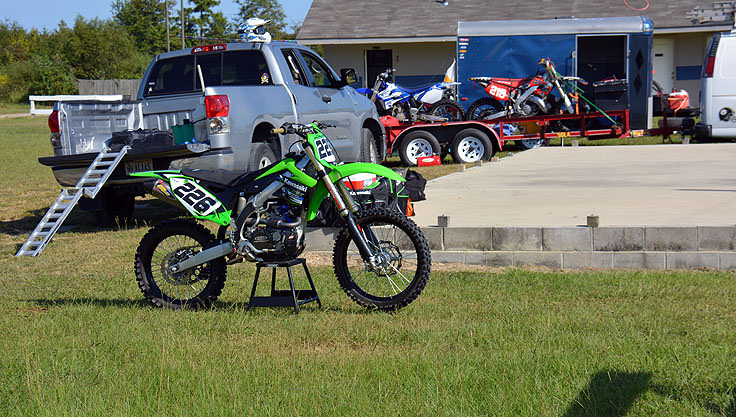 Setting up bikes at Charles Creek Park in Elizabeth City, NC