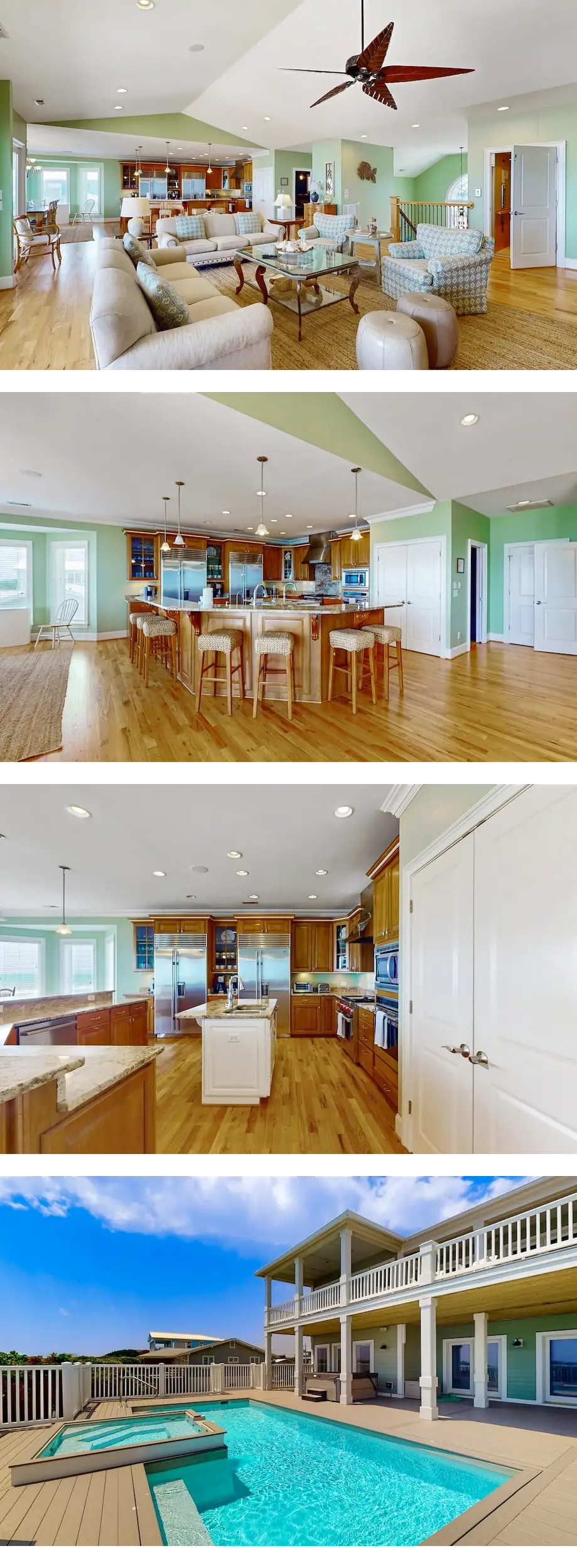 Oceanfront home with direct beach access...