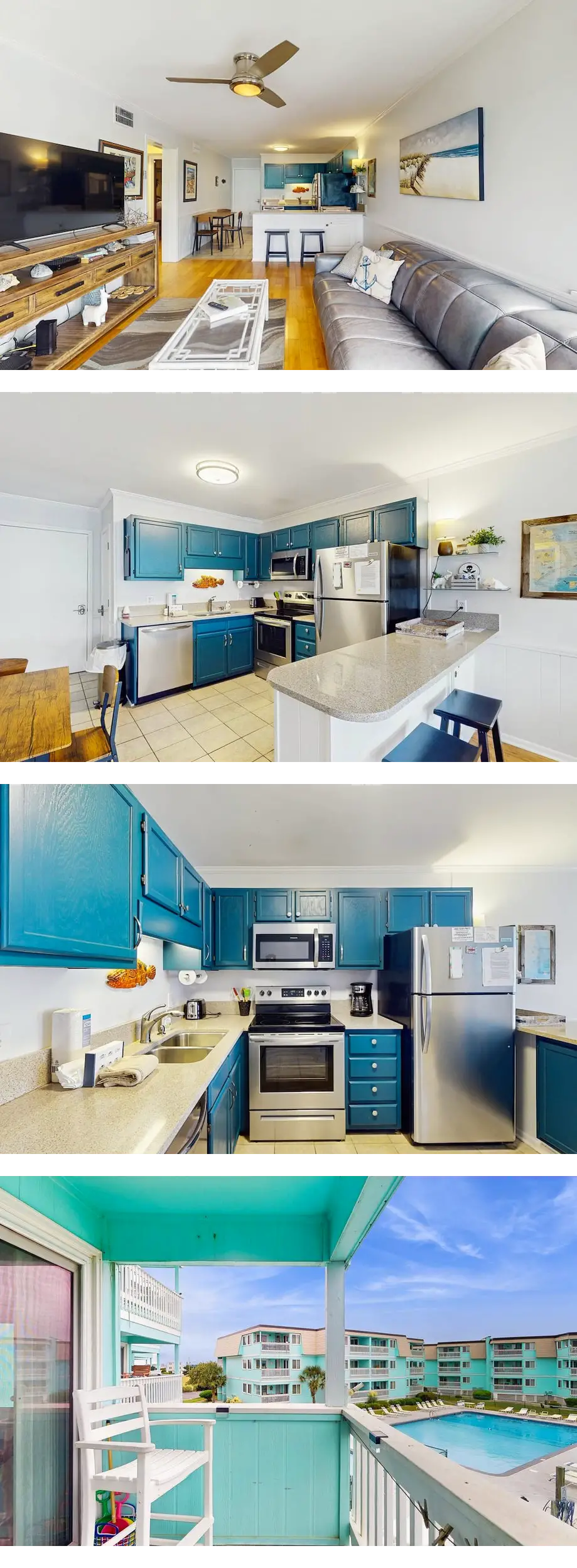 Ocean-view 2nd-floor condo balcony, W/D,...